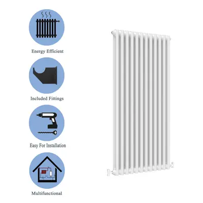 (White, 1500*560mm) Cast Iron Style Radiators