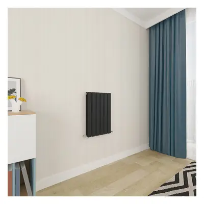 (600x408mm Double) Horizontal flat radiator black all sizes