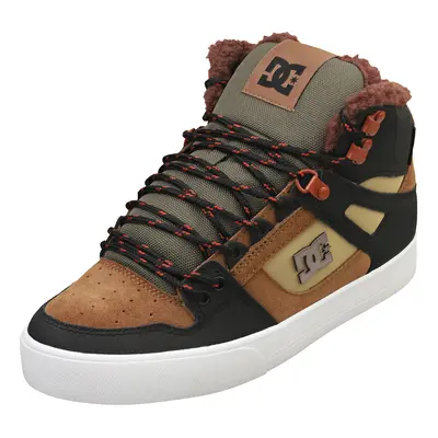 (8) DC Shoes Pure High-top Wc Winter Mens Skate Trainers in Brown Green