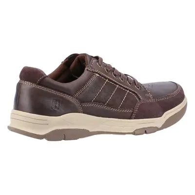 (Brown, (Adults')) Hush Puppies Finley Leather Men's Coffee Lace-Up Shoes