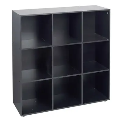 (9 Cube - Black (Out of Stock), Without Door) Cube Wooden Storage Bookcase Unit With Doors