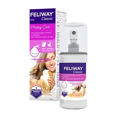 Classic 60ml Spray comforts cats and helps solve behavioural issues and stressanxiety in the hom