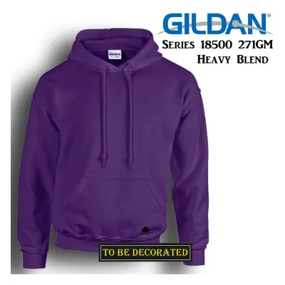 (L) Gildan Purple Hoodie Heavy Blend Hooded Sweat Mens Pullover Shirt