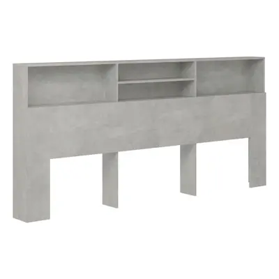 (concrete grey) vidaXL Headboard Cabinet Bedroom Home Indoor Bookcase Backboard Multi Colours