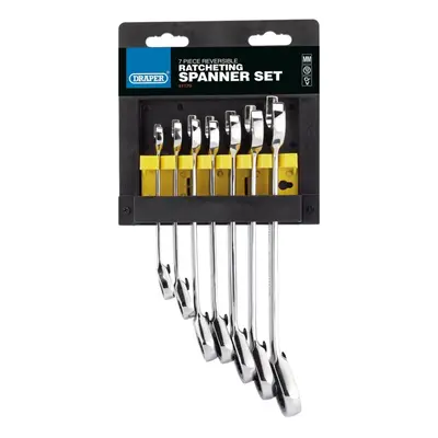 Draper HI-TORQ® Metric Reversible Ratcheting Combination Spanner Set (7 Piece)