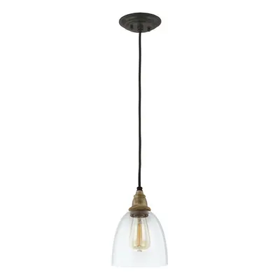 1 Bulb Ceiling Pendant Light Fitting Driftwood / Dark Weathered Zinc LED E27 60W