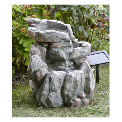 Rock Fall Water Feature Garden Smart Solar Fountain