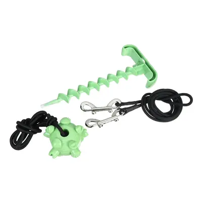 (Green) Toys Ball Dog Bite Rope Molar Throwing Tying Up Screw Set