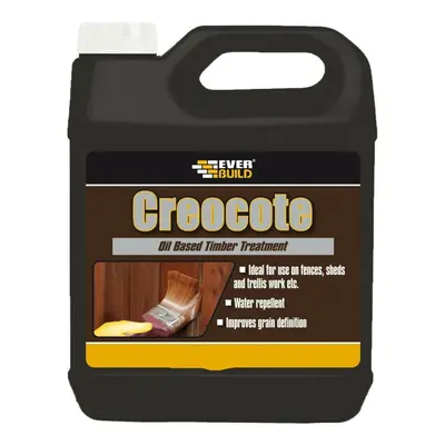 EVERBUILD 4LTR CREOCOTE Dark Brown replaces creosote fence wood treatment