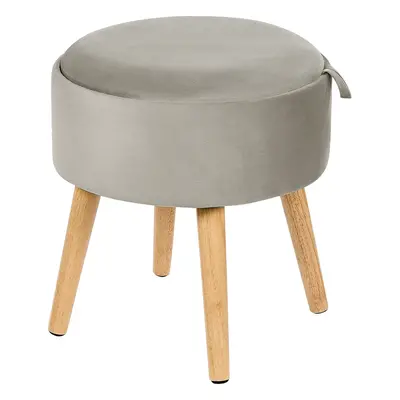 Velvet Storage Stool Grey NEELY