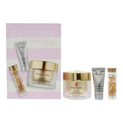 Elizabeth Arden Restore Gift Set: Ceramide SPF PA++ Day Cream 50ml + Serum Capsules 7pcs + Super