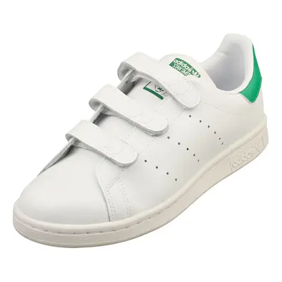 (4) adidas Stan Smith Cf Kids Classic Trainers in White Green