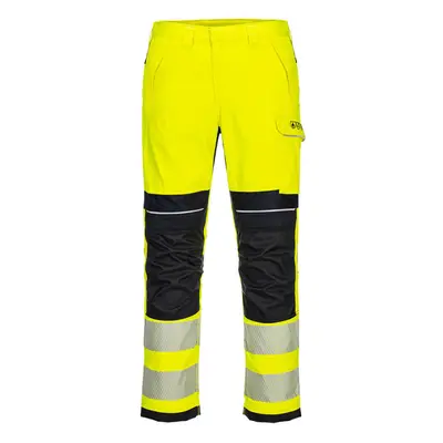 (Yellow/Black, 42") Portwest PW3 FR Hi-Vis Work Trousers