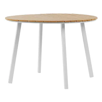 Round Garden Dining Table Ã¸ cm Light Wood CAVOLI