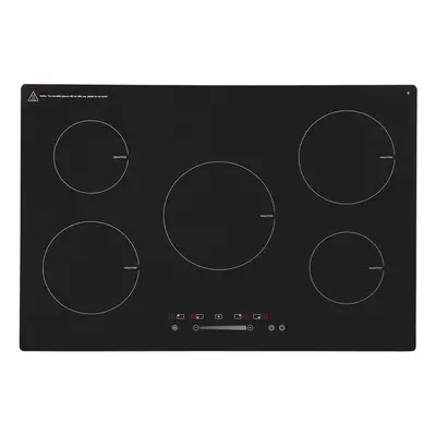 SIA INDH75BL 75cm Black Touch Control Zone Induction Hob With Child lock