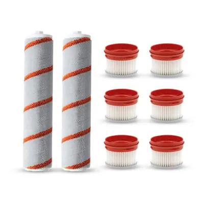 8PCS Roller Brushes Filter Replacements for Xiaomi Dreame V9 Cordless Handheld Vacuum Cleaner