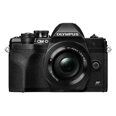 Olympus OM-D E-M10 Mark IV Black Body with Black M.Zuiko Digital ED 14-42mm F3.5-5.6 EZ Lens Kit