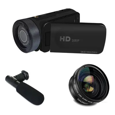 (Camera + Lens + Microphone) Professional CMOS Megapixels 1080P 18X Digital Zoom Video Camcorder