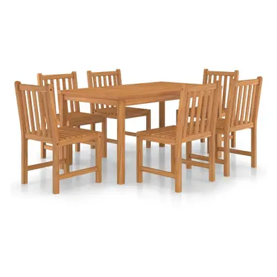 (7) vidaXL Solid Wood Teak Garden Dining Set Patio Table Furniture Multi Models