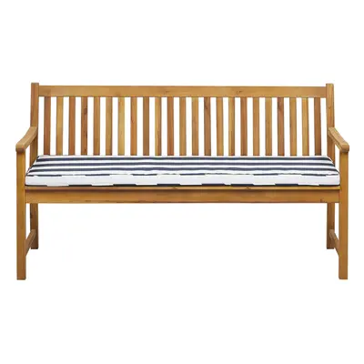 Garden Bench with Cushion VIVARA Certified Acacia Wood Navy Blue