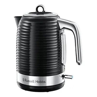 Russell Hobbs Inspire Electric Fast Boil Kettle, W, 1.7 Litre, Black with Chrome Accents