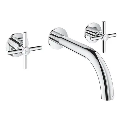 Grohe 20164AL3 3H bsn mxr S-Size X-handle wall mtd