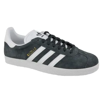 (6.5) adidas Gazelle BB5480 Women DGH Solid Grey / White / Gold Metallic