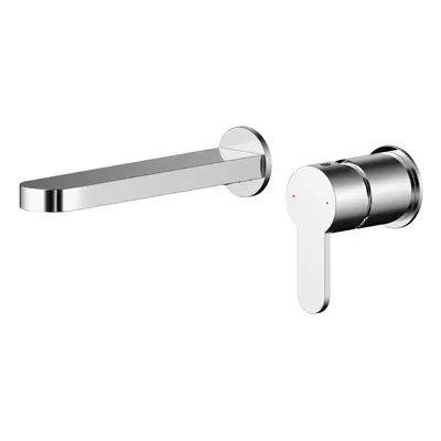 Round Wall Mount Tap Hole Basin Mixer Tap - Chrome