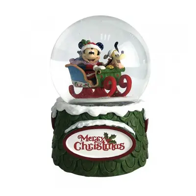 Disney Traditions Mickey and Pluto Christmas Waterball