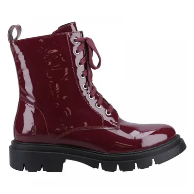 (5 (Adults')) Rhea | Bordeaux | Women's Chunky Lace Up Boots