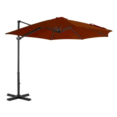 vidaXL Cantilever Garden Parasol with Aluminium Pole Umbrella Terracotta