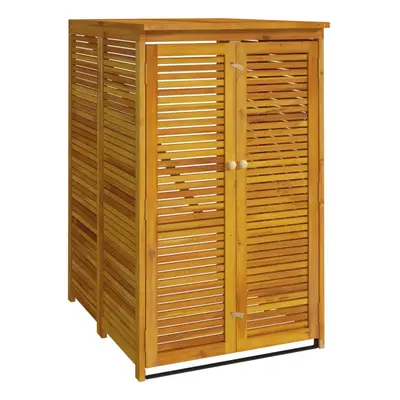 (1 bin) vidaXL Triple Garbage Bin Shed Wheelie Bin Shed Hideaway Solid Wood Acacia