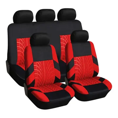 (Red) Luxury Car Seat Covers 11pcs