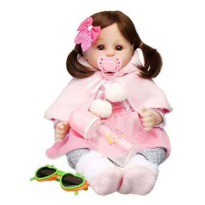 19 Inch Soft Silicone Acrylic Handmade Lifelike Cute Reborn Realistic Baby Doll Toy