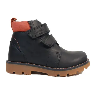 (12.5 (Children's)) Heath Strap Kids Navy Leather Childrens Ankle Boots