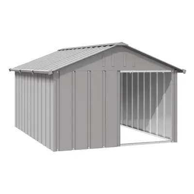 (grey) vidaXL Dog House Kennel Anthracite/Grey 116.5x103x81.5 cm/116.5x153x81.5 cm