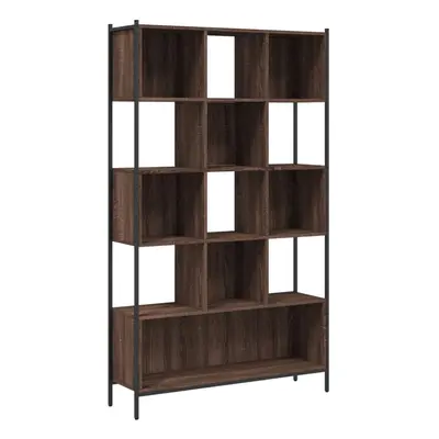 (brown oak) vidaXL Bookcase Bookshelf Storage Cabinet Shelving Brown Oak Engineered Wood