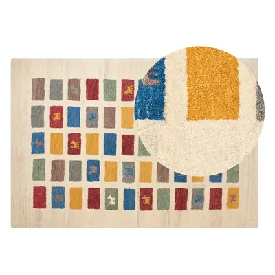 Wool Gabbeh Area Rug x cm Multicolour MURATLI