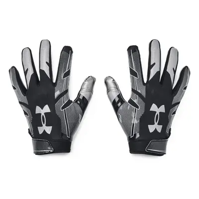 Under Armour Men's F8 Football Gloves , (001) / Black / Metallic Silver , Large