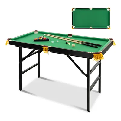 4FT Folding Billiards Table Portable Game Table Set W/2 Cues Balls