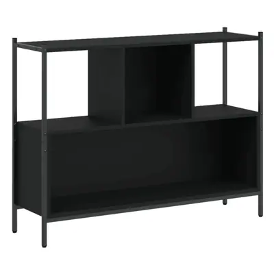 (black) vidaXL Bookcase Bookshelf Storage Cabinet Shelving Smoked Oak Engineered Wood