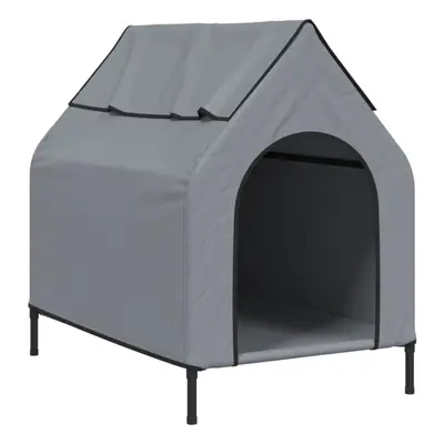 (110 x x cm) vidaXL Dog House Elevated Dog Pet Shelter Dog Kannel Oxford Fabric and Steel