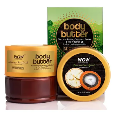 WOW Amazon Rainforest Collection Body Butter with Tucuma and Cupuacu Butter - No Paraben, Minera