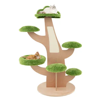 128 cm Pine Shape Cat Tree Indoor Cute Multi-level Cat Tower