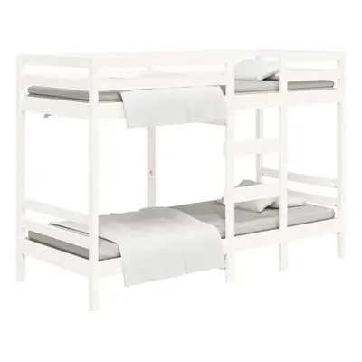 (white, x cm) vidaXL Solid Wood Pine Bunk Bed Twin Sleeper Loft Bed Base Multi Colours/Sizes