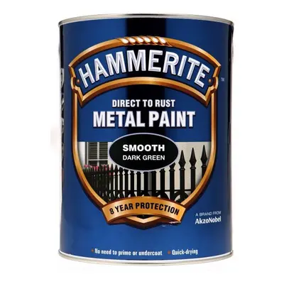 HAMMERITE Direct To Rust Metal Paint - Smooth Dark Green - Litre [5084893]