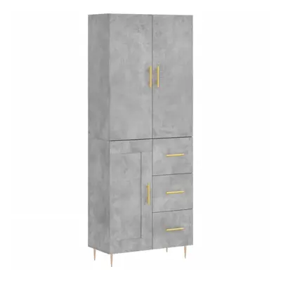 (concrete grey, wood door drawers) vidaXL Highboard Sideboard Storage Cabinet Side Cabinet White