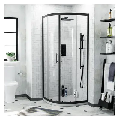 Saturn x Black Quadrant Corner Shower Enclosure