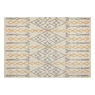 Cotton Area Rug x cm Beige and Yellow KADAPA