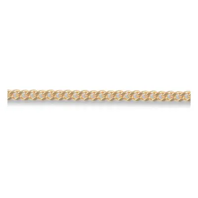 (16) Jewelco London Unisex Solid 9ct Yellow Gold Diamond Cut Curb 1.7mm Gauge Pendant Chain Neck